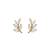 Gold plated stud earrings in sterling silver