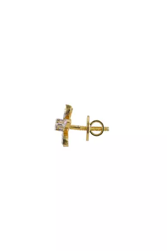 Gold plated stud earrings in sterling silver