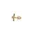 Gold plated stud earrings in sterling silver
