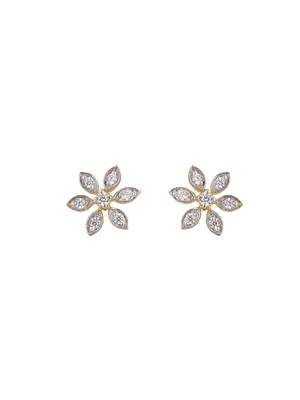 Gold plated stud earrings in sterling silver 3
