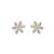 Gold plated stud earrings in sterling silver