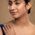 Gold plated pink stone stud earrings in sterling silver