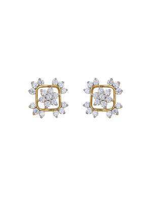 Gold plated stud earrings in sterling silver 2