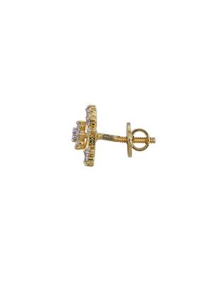 Gold plated stud earrings in sterling silver 3