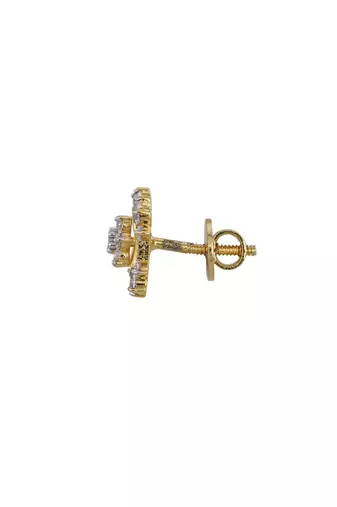 Gold plated stud earrings in sterling silver