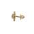 Gold plated stud earrings in sterling silver