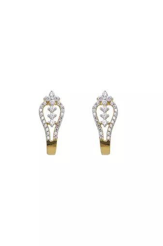 Gold plated earrings in sterling silver