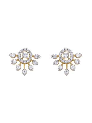 Gold plated stud earrings in sterling silver 2