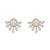 Gold plated stud earrings in sterling silver