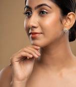 Gold plated stud earrings in sterling silver