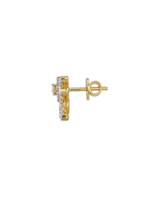 Gold plated stud earrings in sterling silver 3
