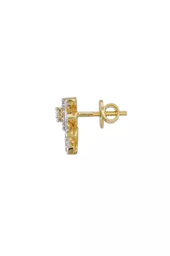 Gold plated stud earrings in sterling silver