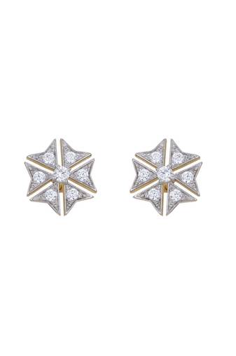 Gold plated stud earrings in sterling silver