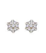 Gold plated stud earrings in sterling silver