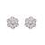 Gold plated stud earrings in sterling silver