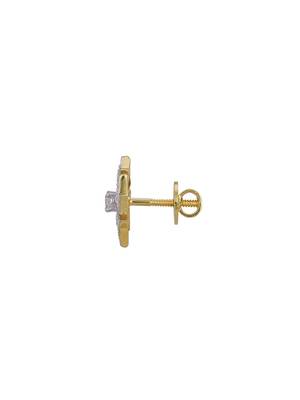 Gold plated stud earrings in sterling silver 3