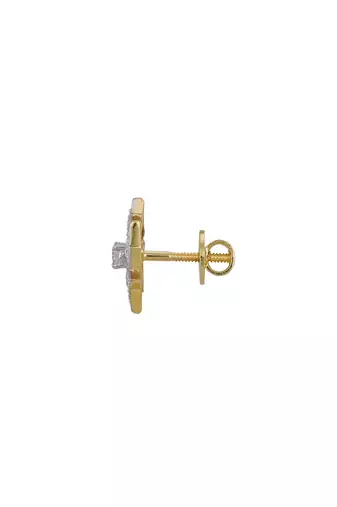 Gold plated stud earrings in sterling silver