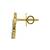 Gold plated blue stone stud earrings in sterling silver