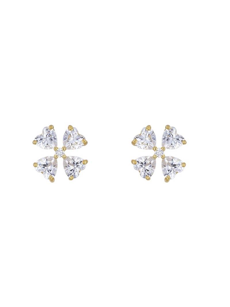 Gold plated stud earrings in sterling silver