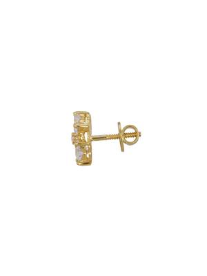Gold plated stud earrings in sterling silver 3