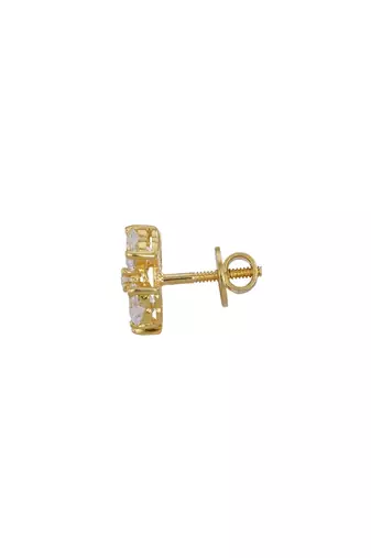 Gold plated stud earrings in sterling silver