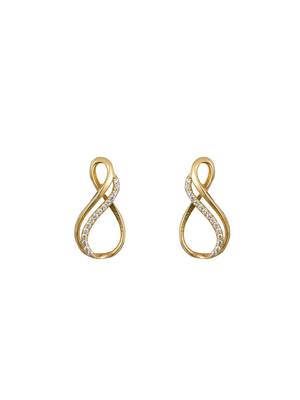 Gold plated stud earrings in sterling silver 2