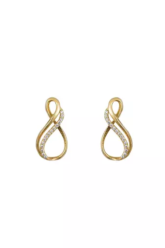 Gold plated stud earrings in sterling silver