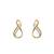 Gold plated stud earrings in sterling silver