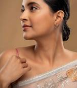 Gold plated stud earrings in sterling silver