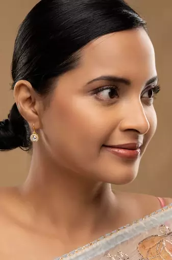 Gold plated earrings in sterling silver