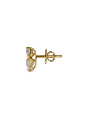 Gold plated stud earrings in sterling silver 2