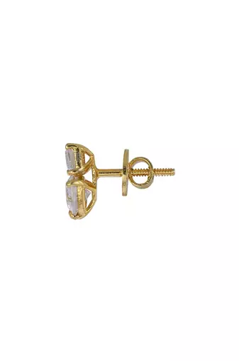 Gold plated stud earrings in sterling silver