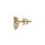 Gold plated stud earrings in sterling silver