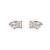 Gold plated stud earrings in sterling silver