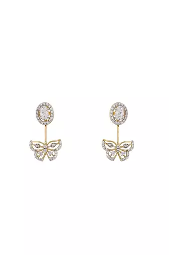 Gold plated earrings in sterling silver