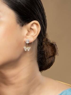 Gold plated earrings in sterling silver 1
