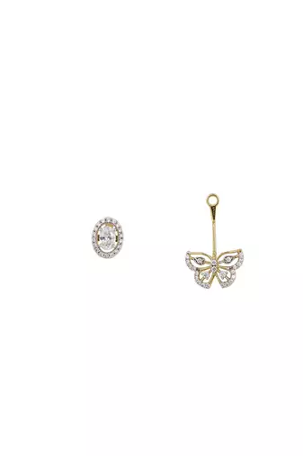 Gold plated earrings in sterling silver