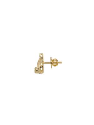 Gold plated stud earrings in sterling silver 3