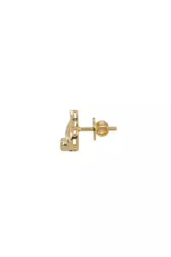 Gold plated stud earrings in sterling silver