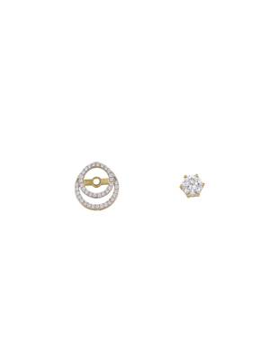 Gold plated stud earrings in sterling silver 2