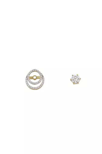 Gold plated stud earrings in sterling silver