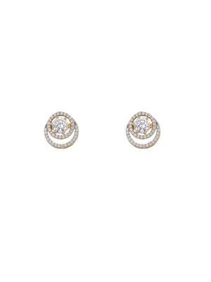 Gold plated stud earrings in sterling silver 3