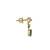 Gold plated green stone dangler earrings in sterling silver