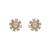 Gold plated stud earrings in sterling silver