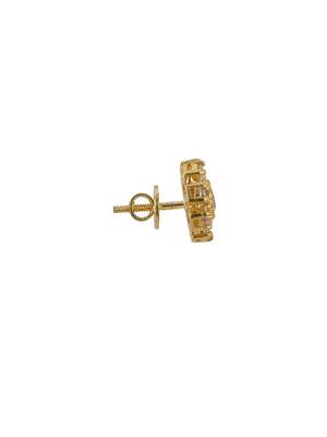 Gold plated stud earrings in sterling silver 3