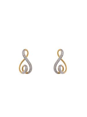 Gold plated stud earrings in sterling silver 2