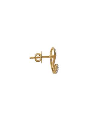 Gold plated stud earrings in sterling silver 3