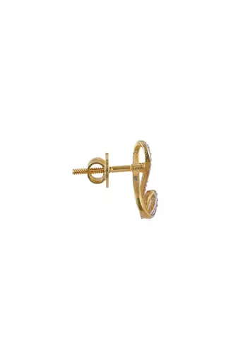Gold plated stud earrings in sterling silver