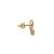 Gold plated stud earrings in sterling silver