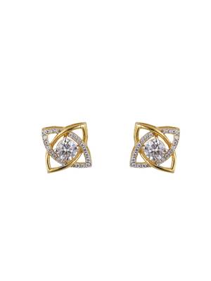Gold plated stud earrings in sterling silver 2